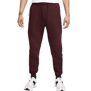 Nike Tech Fleece Joggers Men's Large CU4495-653 Burgundy Black Logo Size Large L